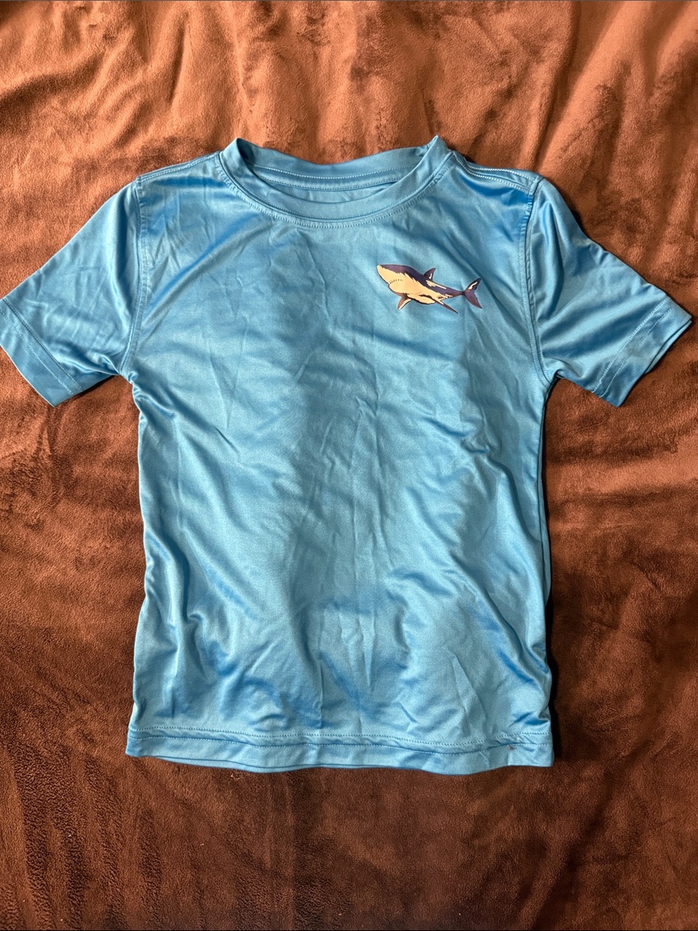 First Wave Light Blue Shark Swim Rashguard size 4/5 never worn